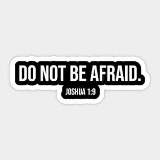 "DO NOT BE AFRAID" Josua 1:9 Scripture Sticker